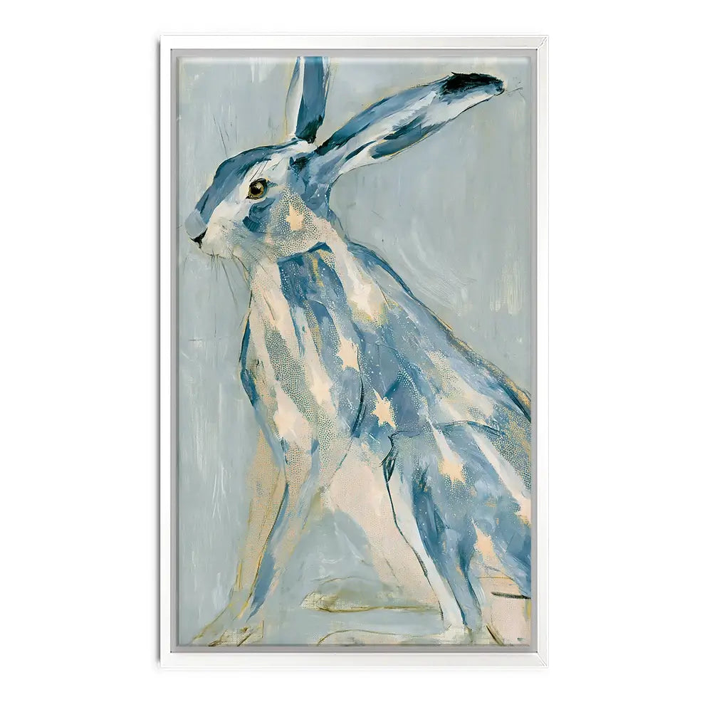 Gilded Star Hare Portrait Canvas Print Gilded Star Hare Portrait Canvas Print wall art product Chromatic Storm Studio