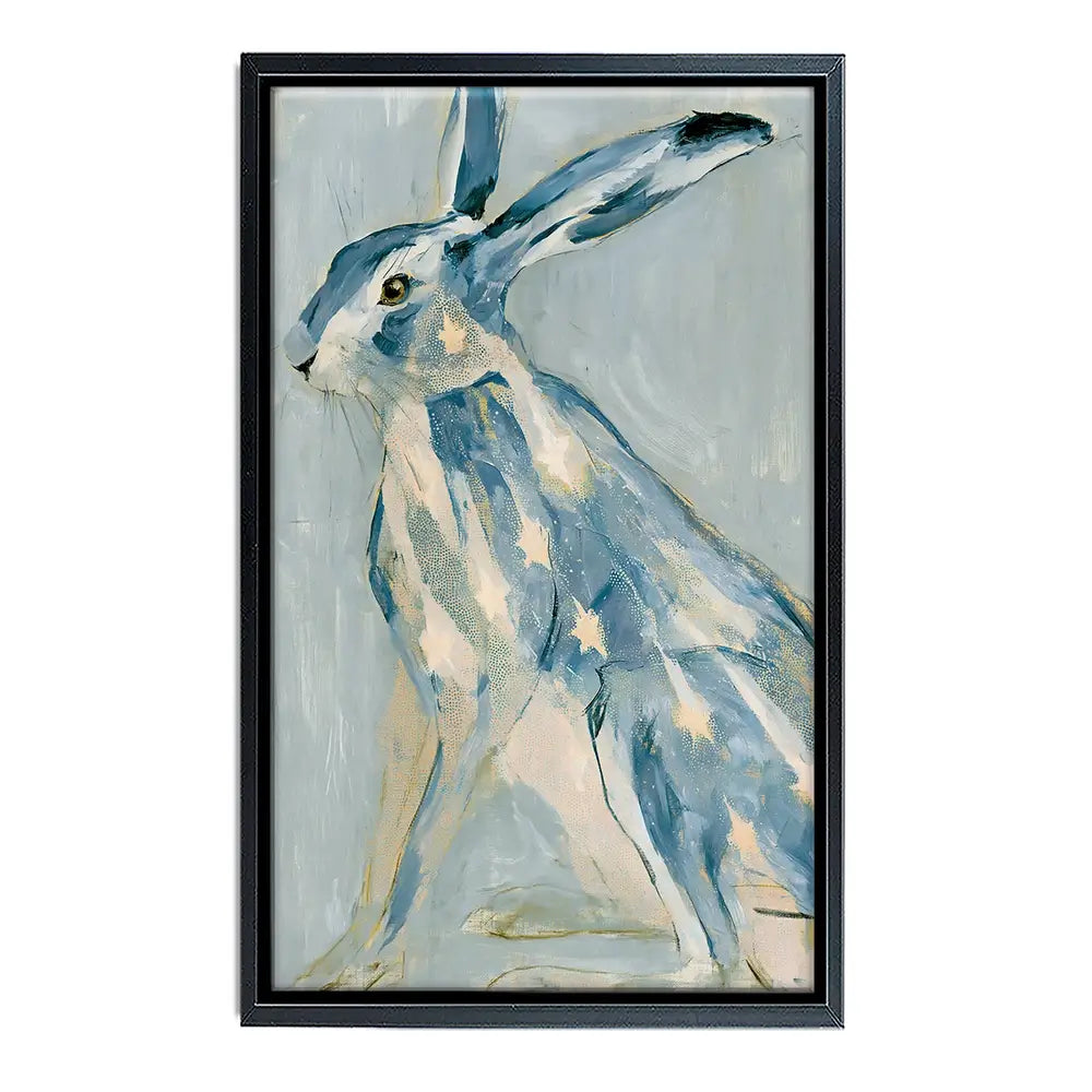 Gilded Star Hare Portrait Canvas Print Gilded Star Hare Portrait Canvas Print wall art product Chromatic Storm Studio