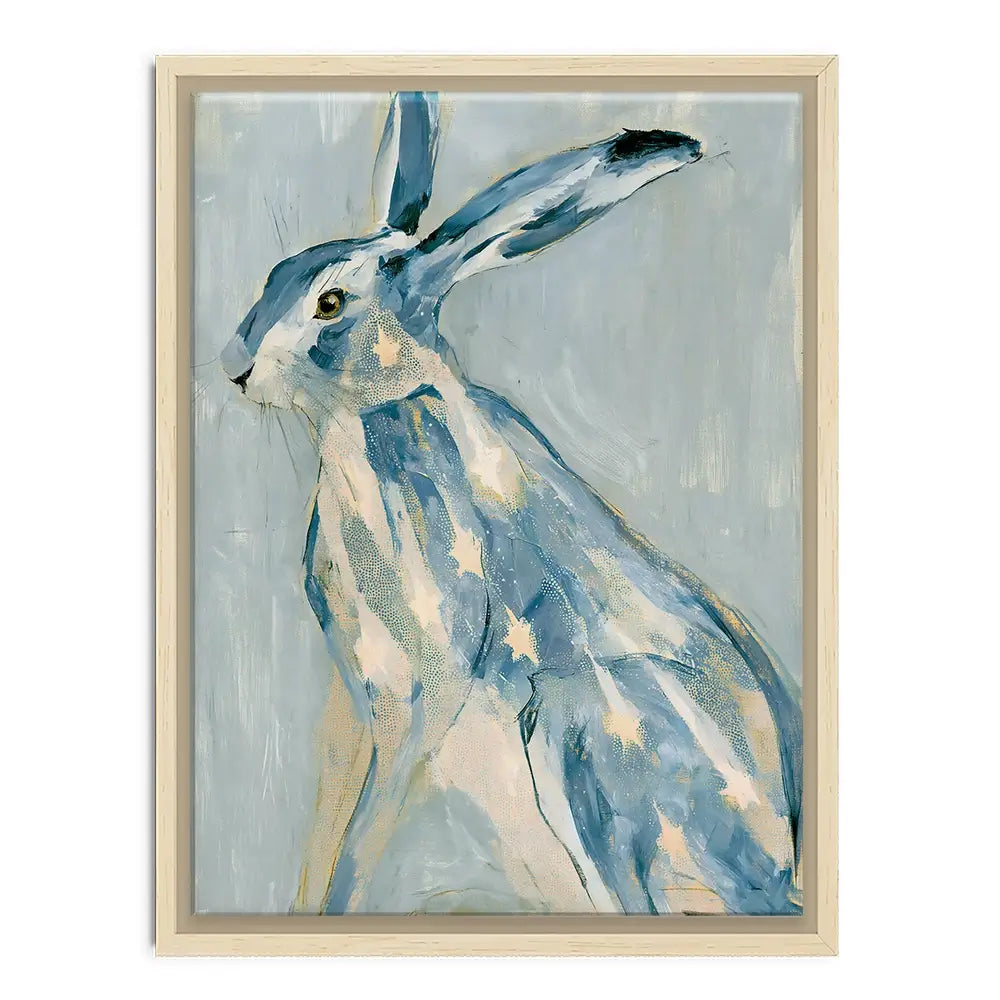 Gilded Star Hare Portrait Canvas Print Gilded Star Hare Portrait Canvas Print wall art product Chromatic Storm Studio