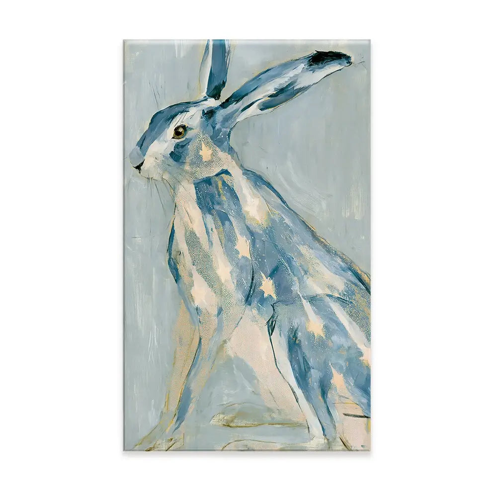 Gilded Star Hare Portrait Canvas Print Gilded Star Hare Portrait Canvas Print wall art product Chromatic Storm Studio