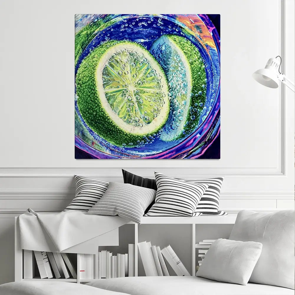 Gin And Tonic Cocktail Square Canvas Print Gin And Tonic Cocktail Square Canvas Print wall art product David Alexander Elder