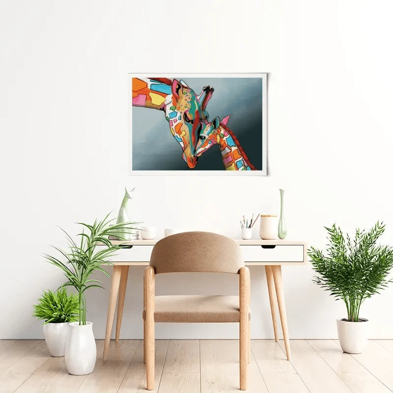 Giraffe And Calf Art Print Giraffe And Calf Art Print wall art product Independent