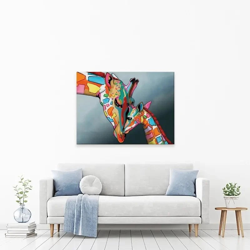Giraffe and Calf Canvas Print Giraffe and Calf Canvas Print wall art product Independent