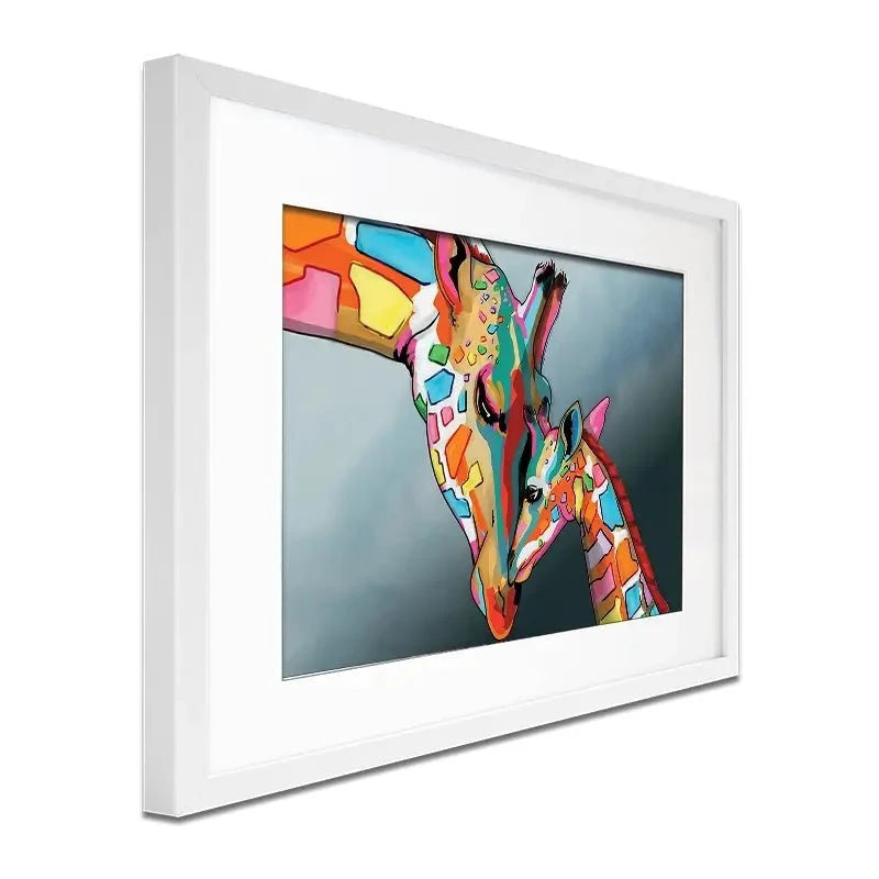 Giraffe And Calf Framed Art Print Giraffe And Calf Framed Art Print wall art product Independent