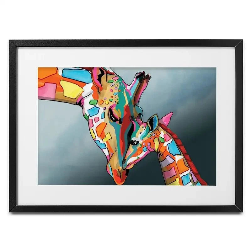 Giraffe And Calf Framed Art Print Giraffe And Calf Framed Art Print wall art product Independent