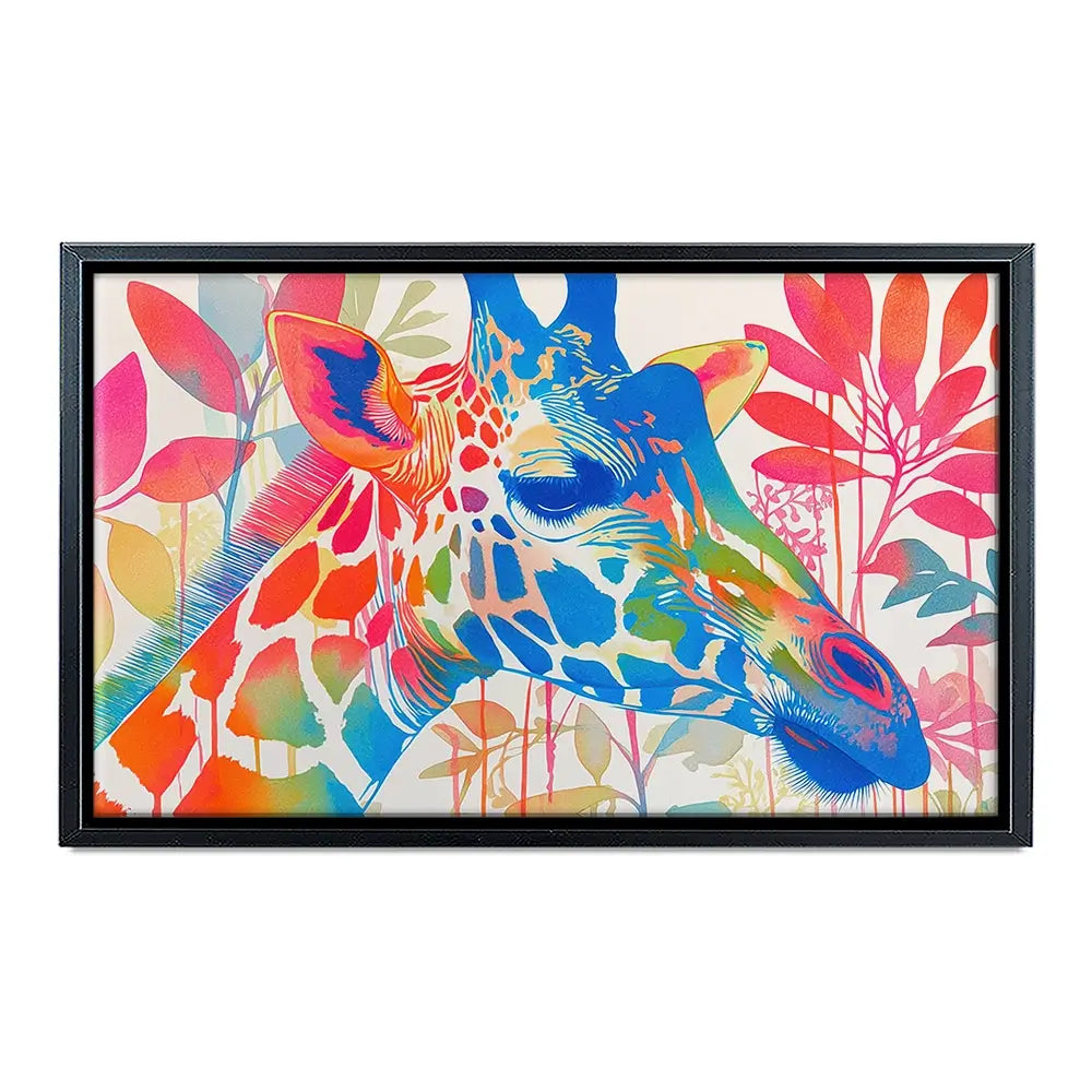 Giraffe In Bloom Canvas Print Giraffe In Bloom Canvas Print wall art product Chromatic Storm Studio