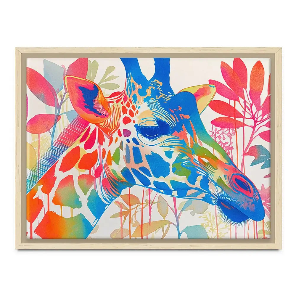 Giraffe In Bloom Canvas Print Giraffe In Bloom Canvas Print wall art product Chromatic Storm Studio