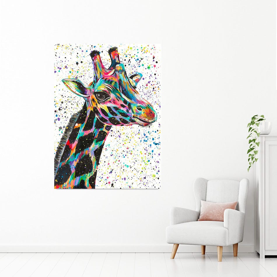Giraffe Nora Canvas Print wall art product Emma LC Art