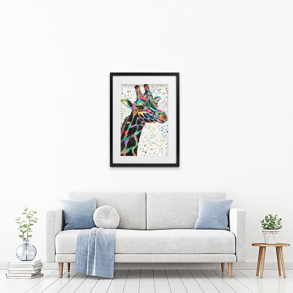 Giraffe Nora Framed Art Print wall art product Emma LC Art