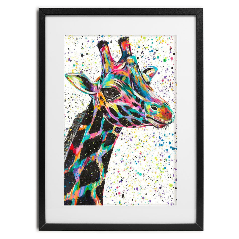 Giraffe Nora Framed Art Print wall art product Emma LC Art
