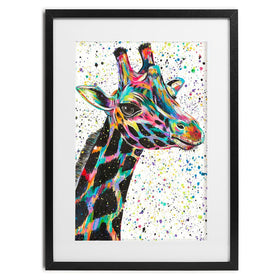 Giraffe Nora Framed Art Print wall art product Emma LC Art