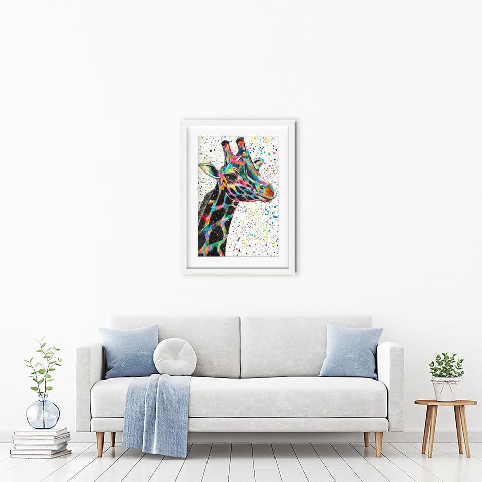 Giraffe Nora Framed Art Print wall art product Emma LC Art