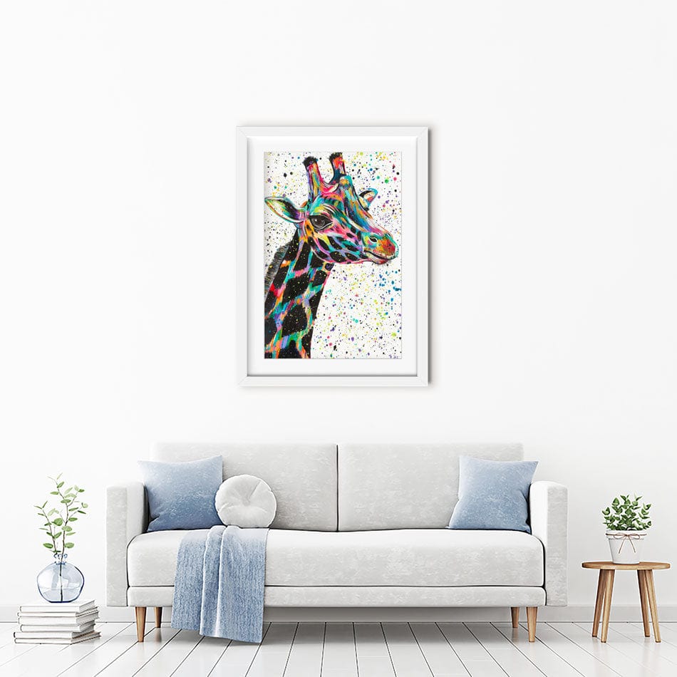 Giraffe Nora Framed Art Print wall art product Emma LC Art