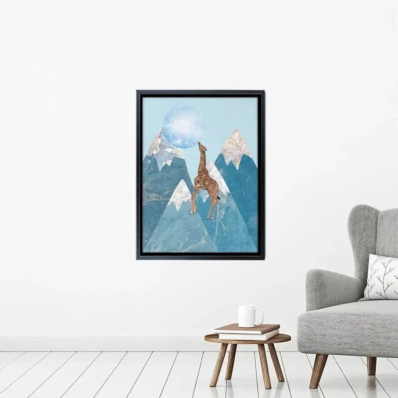 Giraffe On A Mountain Canvas Print Giraffe On A Mountain Canvas Print wall art product Sarah Manovski