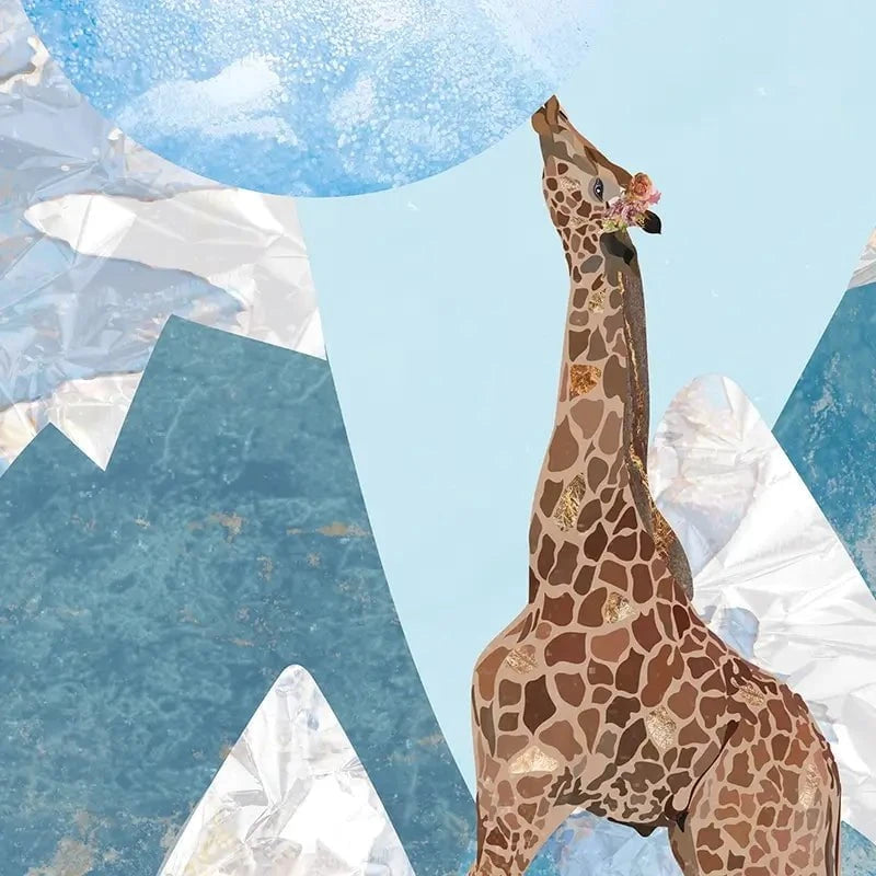 Giraffe On A Mountain Framed Art Print Giraffe On A Mountain Framed Art Print wall art product Sarah Manovski