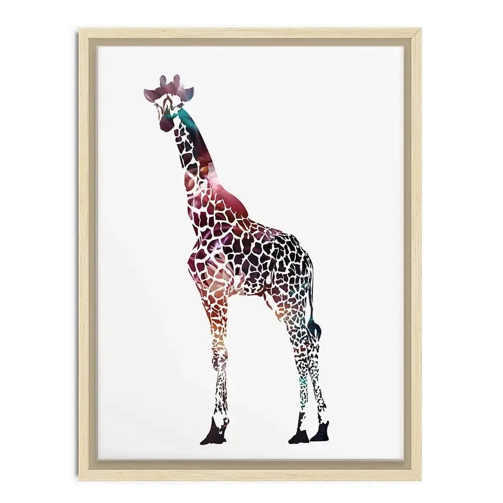 Giraffe On White Canvas Print Giraffe On White Canvas Print wall art product Sarah Manovski