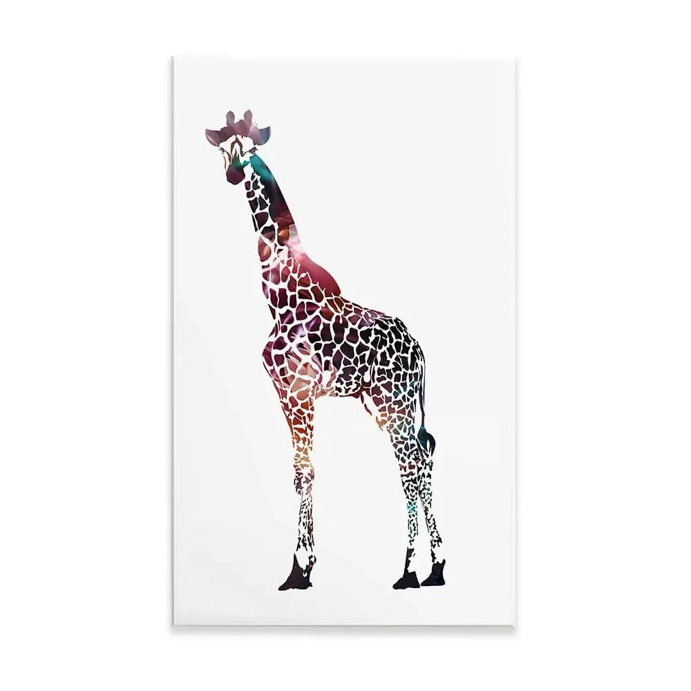 Giraffe On White Canvas Print Giraffe On White Canvas Print wall art product Sarah Manovski