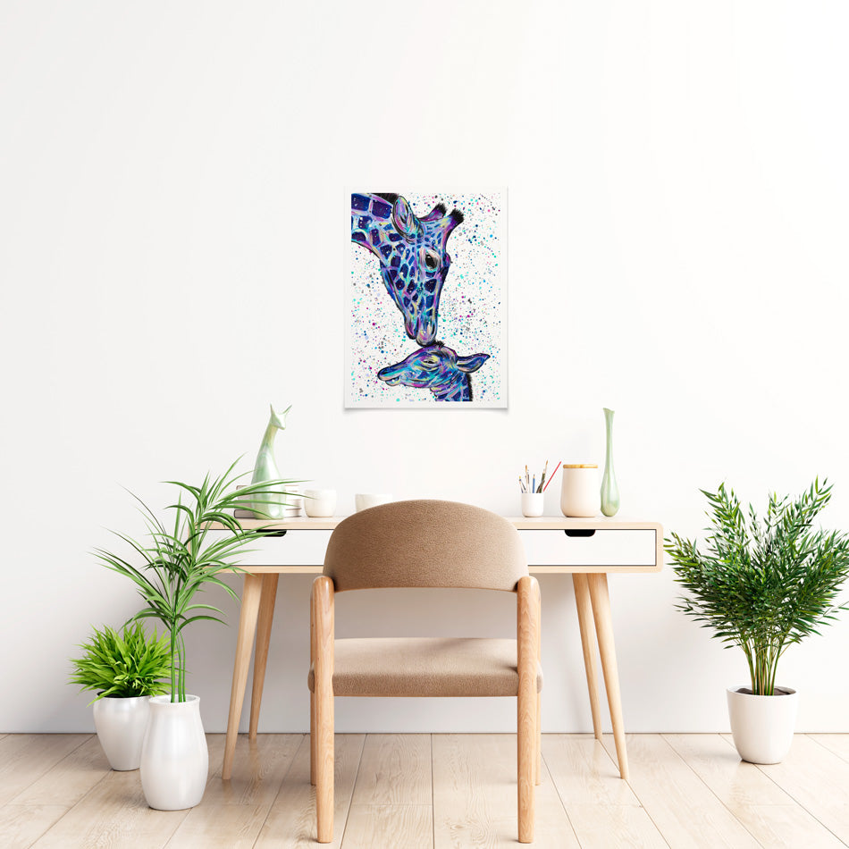 Giraffes Milly And Max Art Print Giraffes Milly And Max Art Print wall art product Emma LC Art