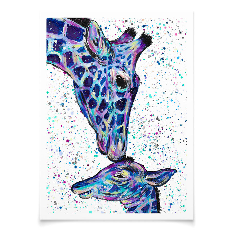 Giraffes Milly And Max Art Print Giraffes Milly And Max Art Print wall art product Emma LC Art