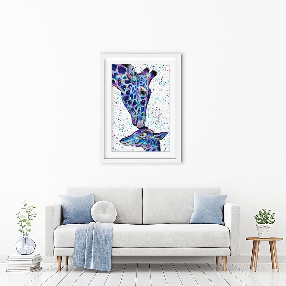 Giraffes Milly And Max Framed Art Print wall art product Emma LC Art
