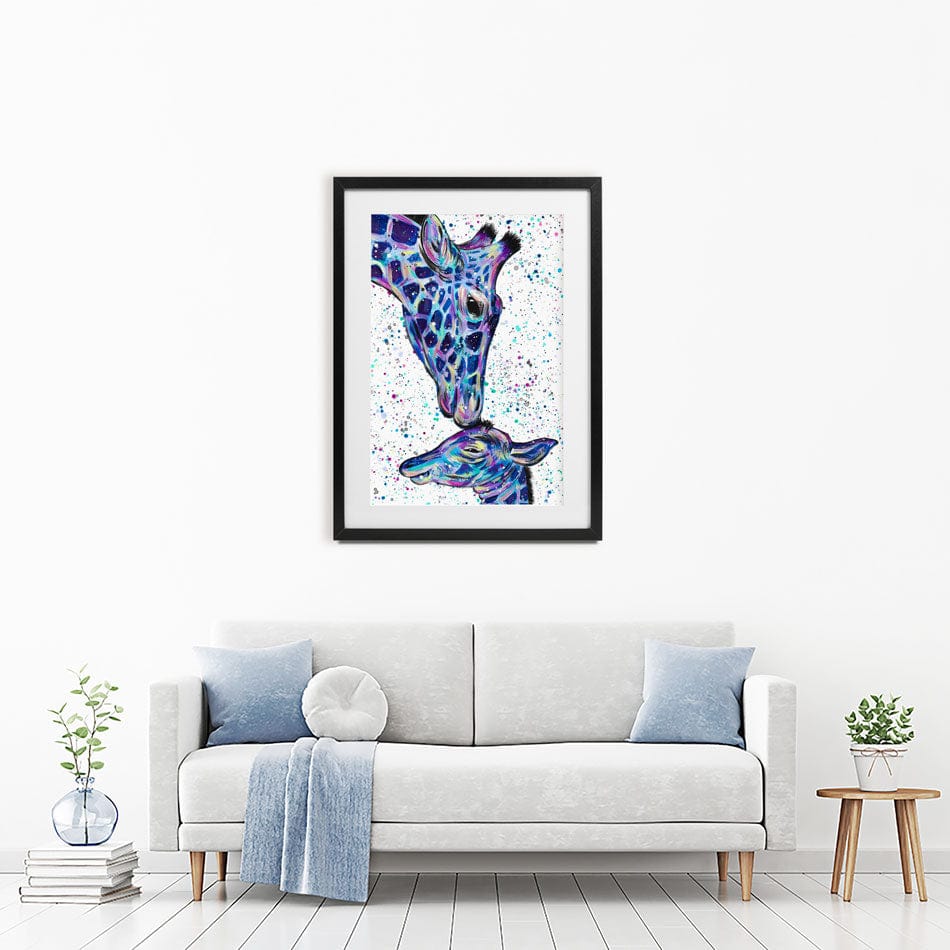 Giraffes Milly And Max Framed Art Print wall art product Emma LC Art