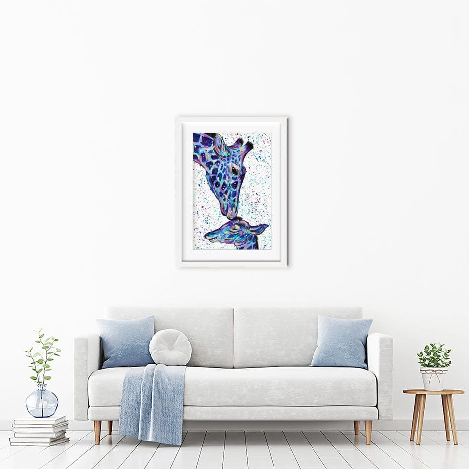 Giraffes Milly And Max Framed Art Print wall art product Emma LC Art