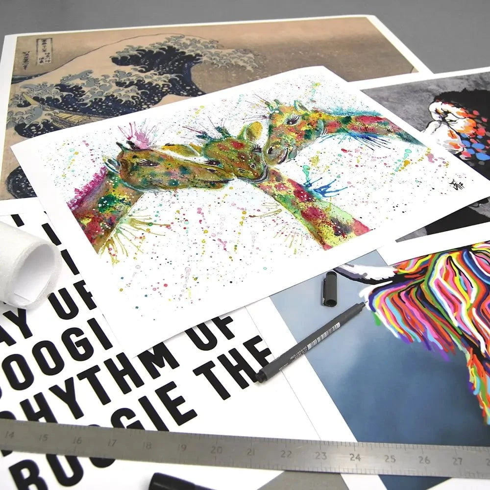 Giraffes Together Art Print Giraffes Together Art Print wall art product Jamie Taylor