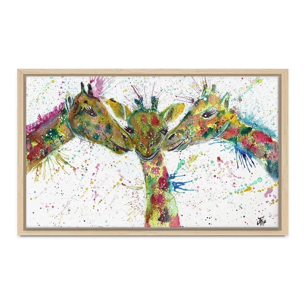 Giraffes Together Canvas Print Giraffes Together Canvas Print wall art product Jamie Taylor