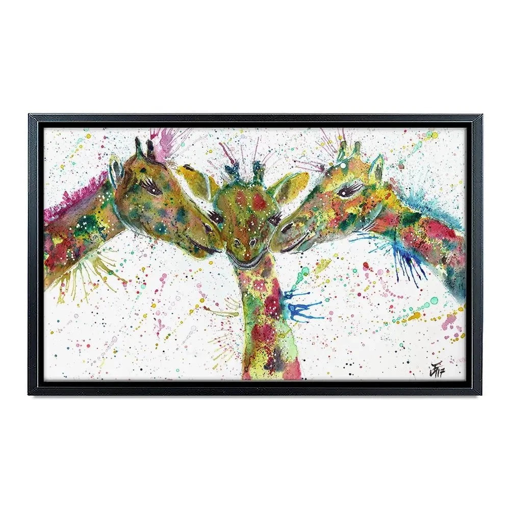 Giraffes Together Canvas Print Giraffes Together Canvas Print wall art product Jamie Taylor