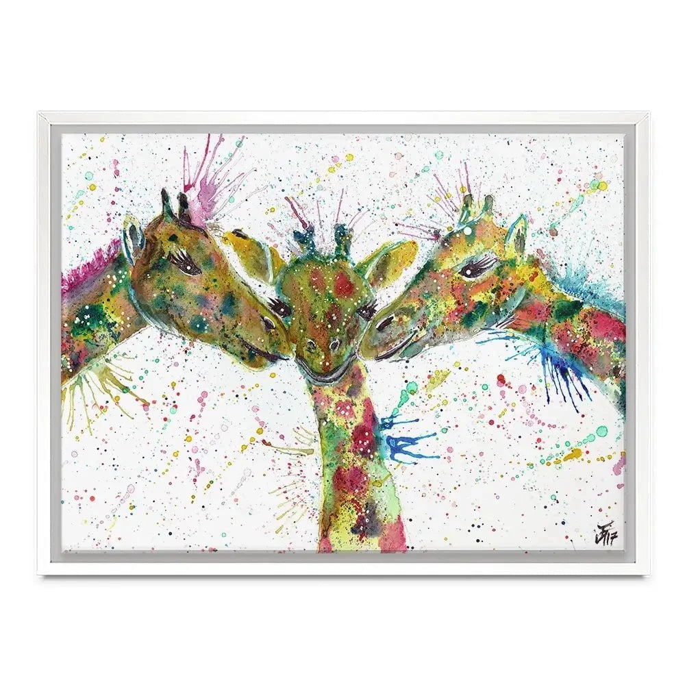 Giraffes Together Canvas Print Giraffes Together Canvas Print wall art product Jamie Taylor