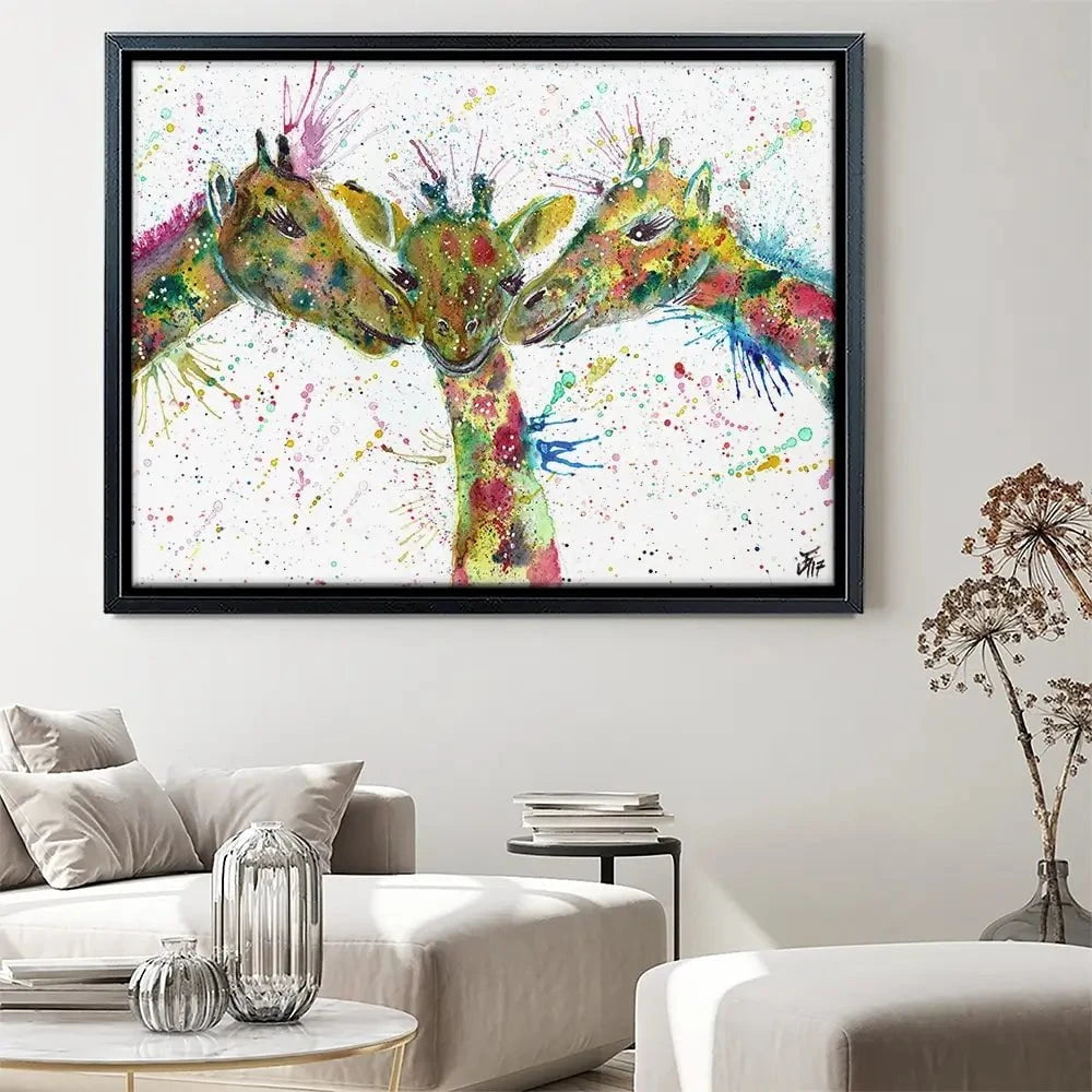 Giraffes Together Canvas Print Giraffes Together Canvas Print wall art product Jamie Taylor