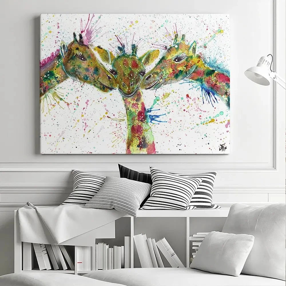 Giraffes Together Canvas Print Giraffes Together Canvas Print wall art product Jamie Taylor