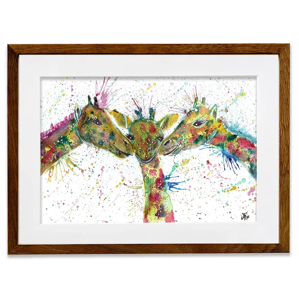 Giraffes Together Framed Art Print Giraffes Together Framed Art Print wall art product Jamie Taylor