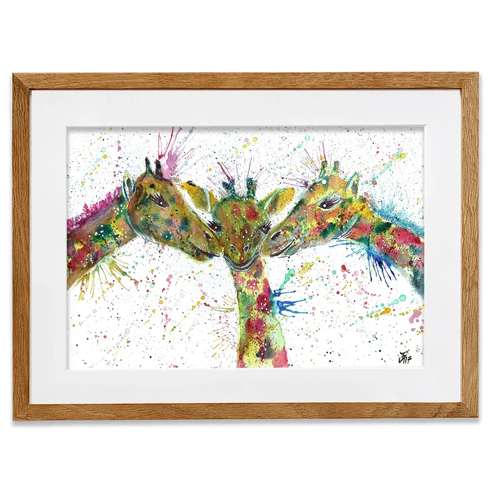 Giraffes Together Framed Art Print Giraffes Together Framed Art Print wall art product Jamie Taylor