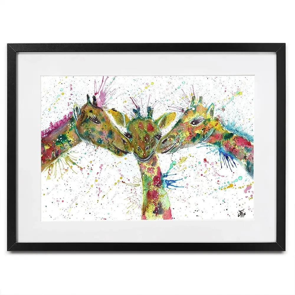 Giraffes Together Framed Art Print Giraffes Together Framed Art Print wall art product Jamie Taylor