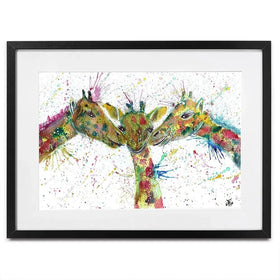 Giraffes Together Framed Art Print Giraffes Together Framed Art Print wall art product Jamie Taylor