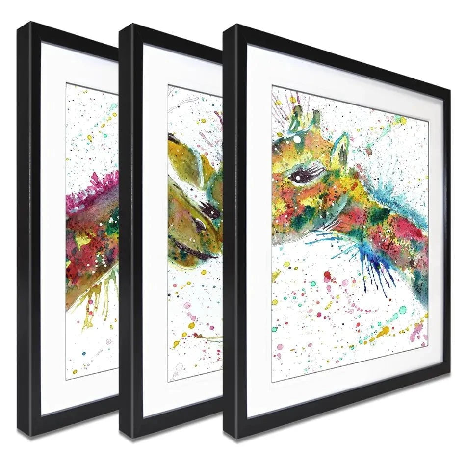 Giraffes Together Framed Art Print Trio Giraffes Together Framed Art Print Trio wall art product Jamie Taylor