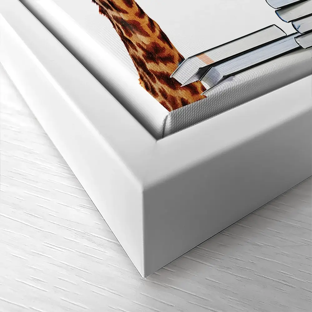 Giraffes With Books Square Canvas Print Giraffes With Books Square Canvas Print wall art product Sergey Novikov / Shutterstock