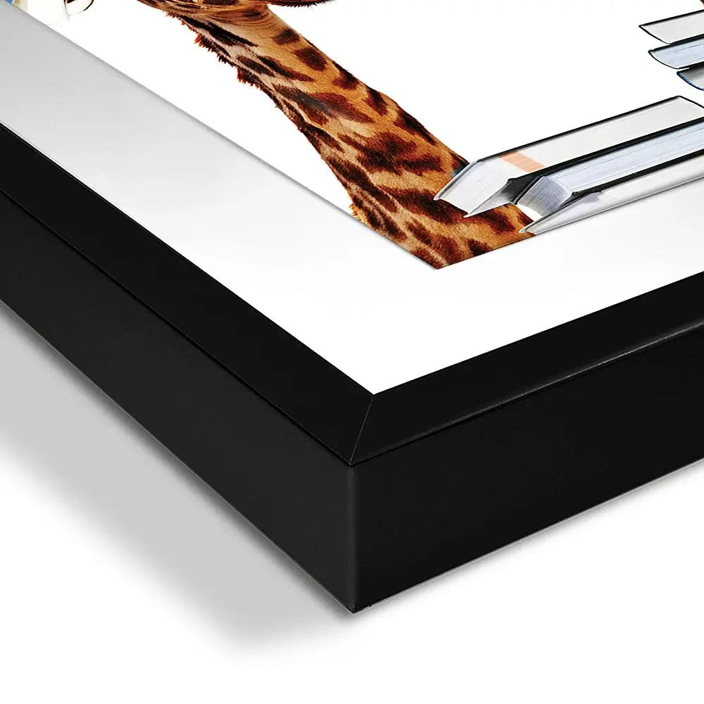 Giraffes With Books Square Framed Art Print Giraffes With Books Square Framed Art Print wall art product Sergey Novikov / Shutterstock