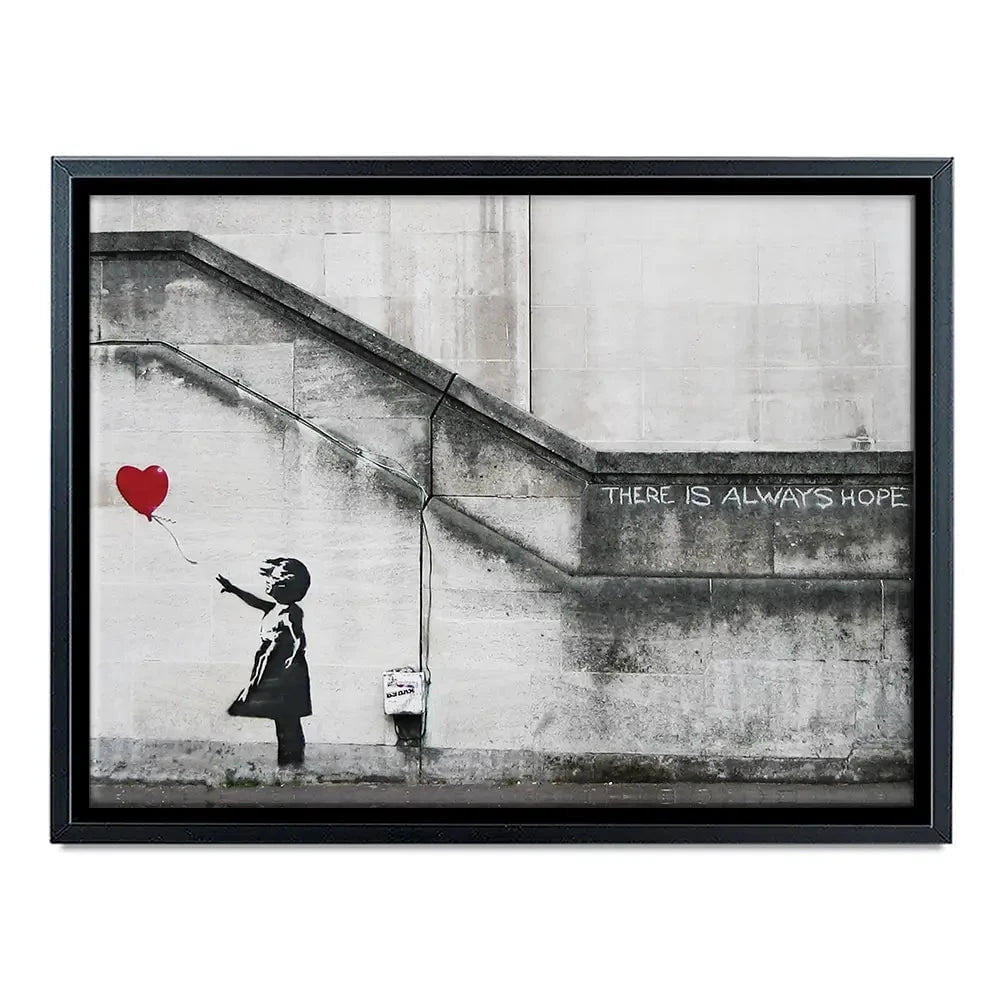 Girl And Heart Balloon Canvas Print Girl And Heart Balloon Canvas Print | Girl And Heart Balloon Canvas wall art product Banksy
