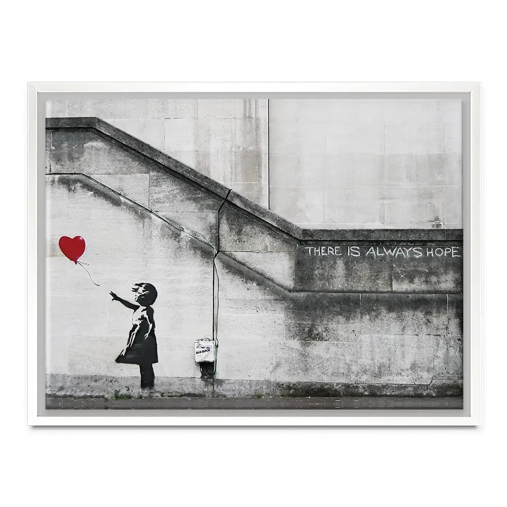 Girl And Heart Balloon Canvas Print Girl And Heart Balloon Canvas Print | Girl And Heart Balloon Canvas wall art product Banksy