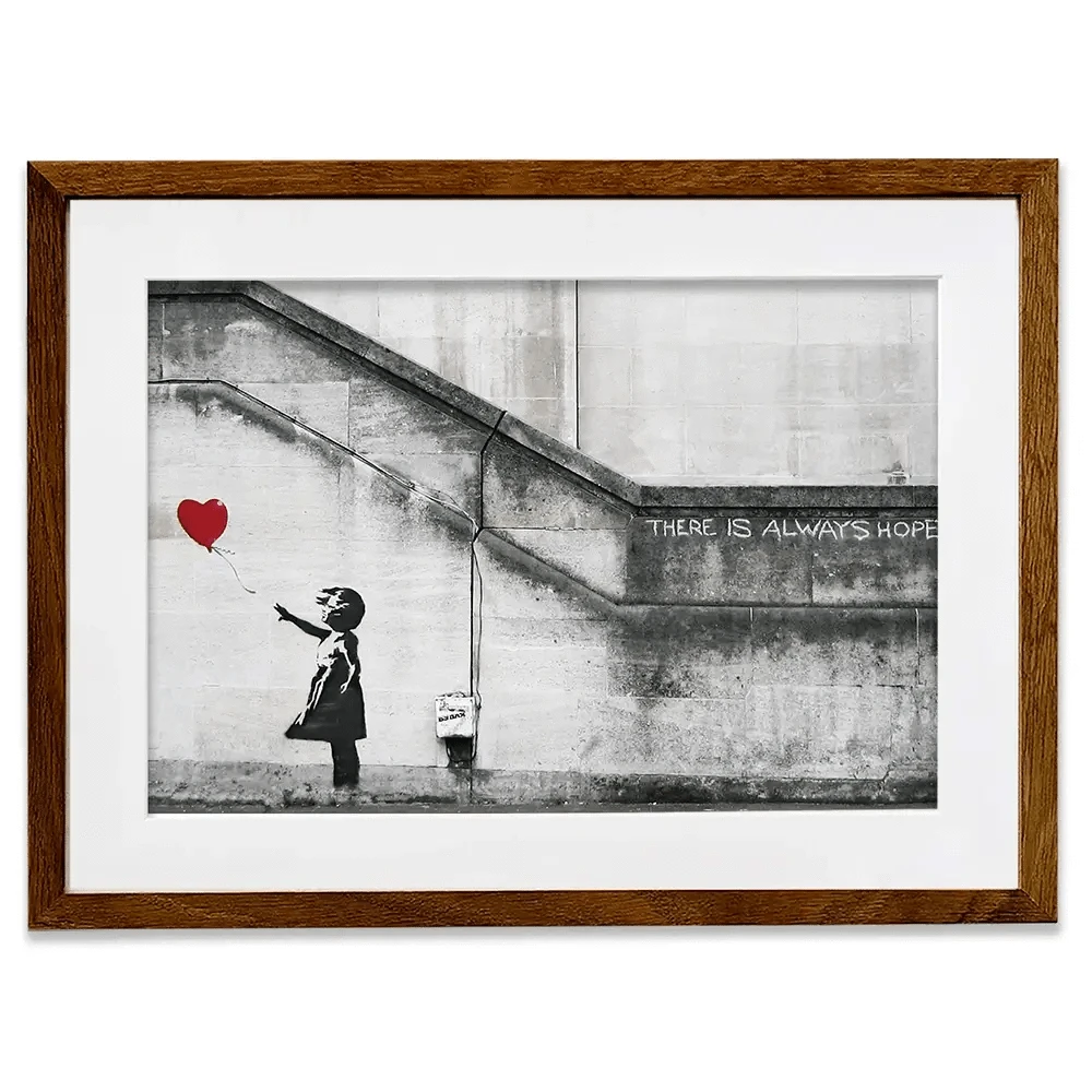 Girl And Heart Balloon Framed Art Print Girl And Heart Balloon Framed Art Print | Girl And Heart Balloon Art wall art product Banksy