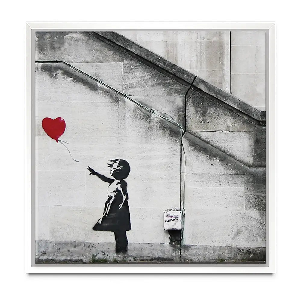 Girl And Heart Balloon Oversized Canvas Print Girl And Heart Balloon Oversized Canvas Print wall art product Art Print Shop