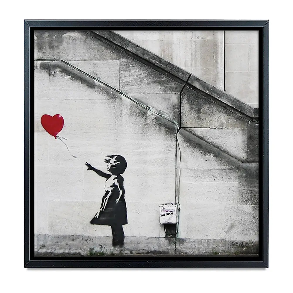 Girl And Heart Balloon Oversized Canvas Print Girl And Heart Balloon Oversized Canvas Print wall art product Art Print Shop