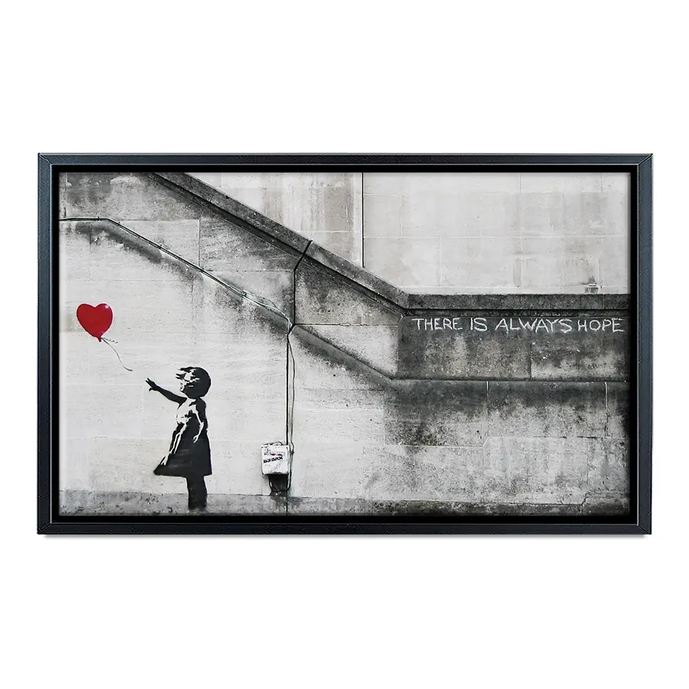 Girl And Heart Balloon Oversized Canvas Print Girl And Heart Balloon Oversized Canvas Print wall art product Art Print Shop