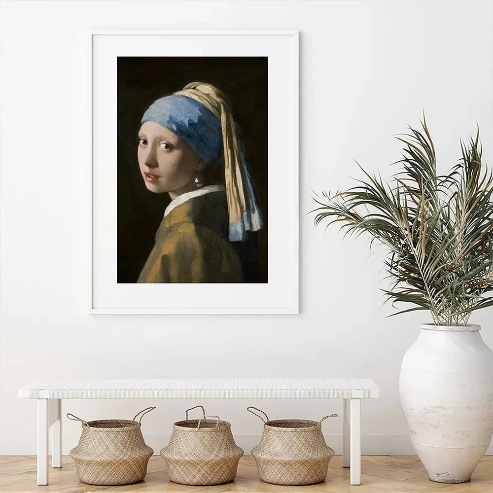 Girl With A Pearl Earring Framed Art Print Girl With A Pearl Earring Framed Art Print wall art product Johannes Vermeer