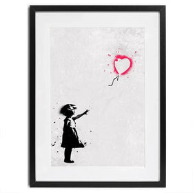 Girl With Balloon Portrait Framed Art Print Girl With Balloon Portrait Framed Art Print wall art product Banksy