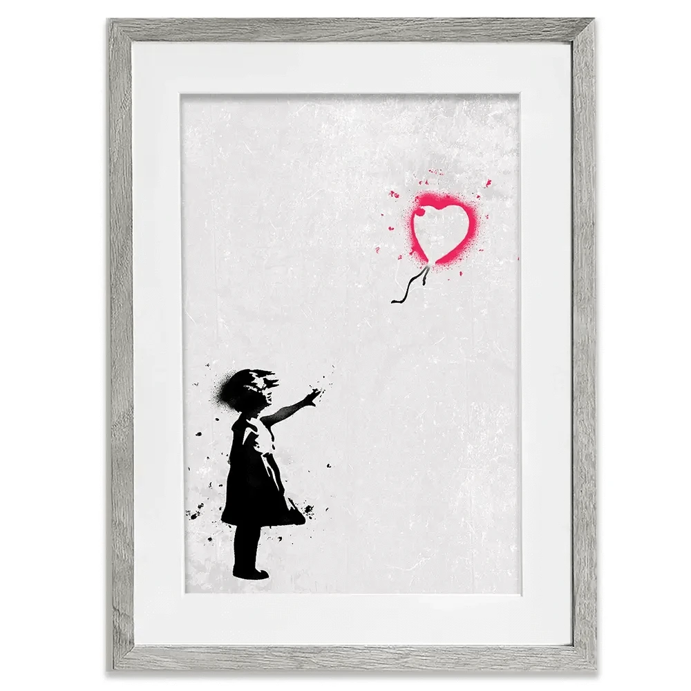 Girl With Balloon Portrait Framed Art Print Girl With Balloon Portrait Framed Art Print wall art product Banksy