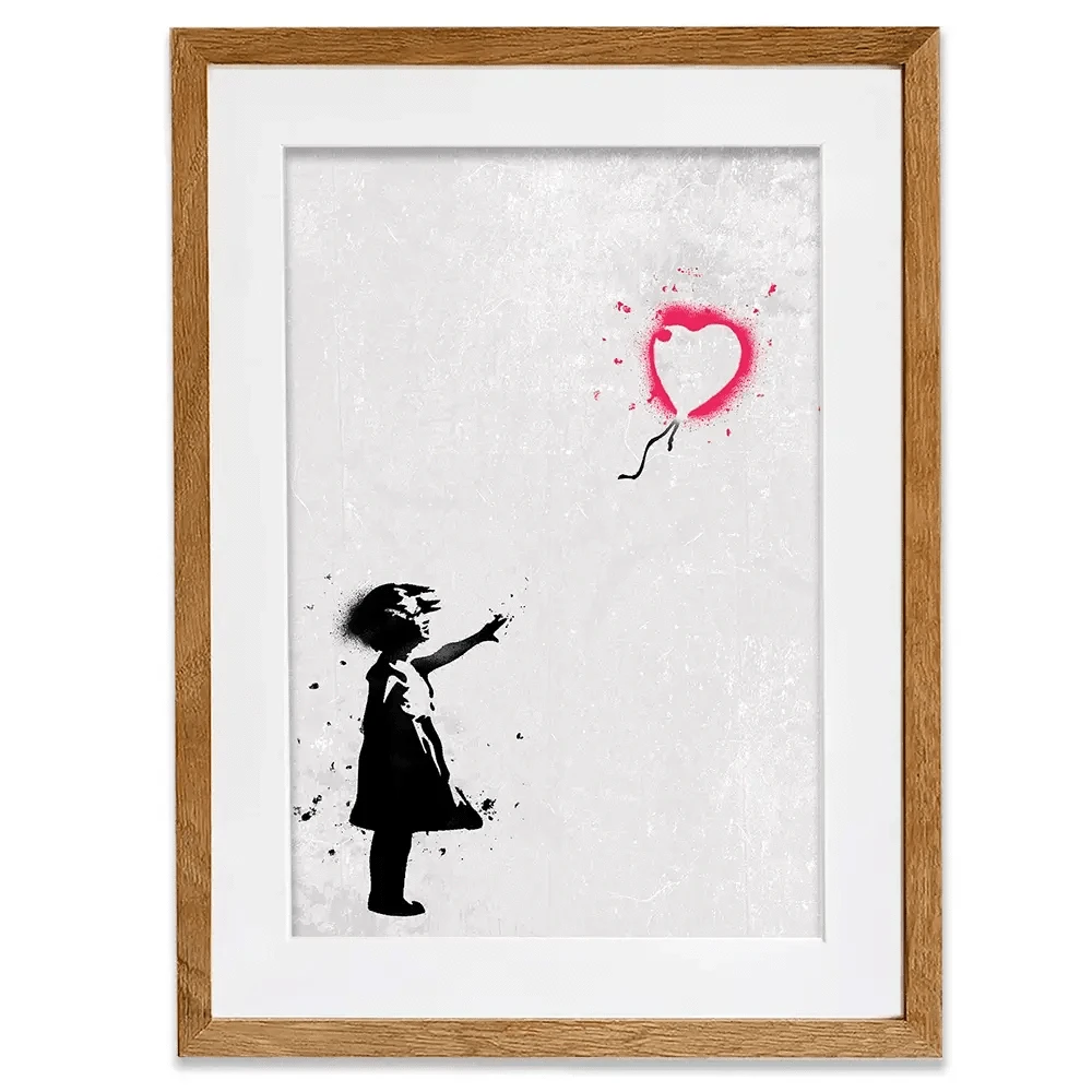 Girl With Balloon Portrait Framed Art Print Girl With Balloon Portrait Framed Art Print wall art product Banksy
