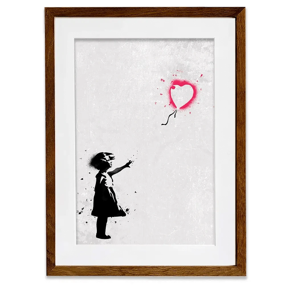 Girl With Balloon Portrait Framed Art Print Girl With Balloon Portrait Framed Art Print wall art product Banksy